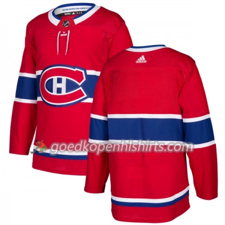 Montreal Canadiens Blank Adidas 2017-2018 Rood Authentic Shirt - Mannen